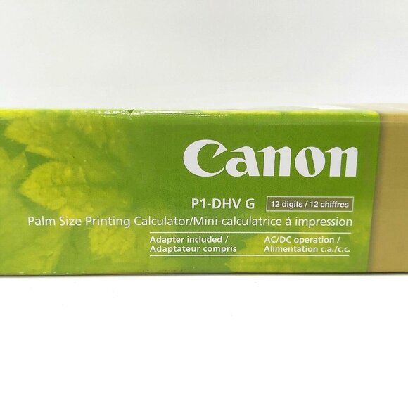 Canon P1-DHV G 12 Digit 2 Color Printing Calculator Cream with Adaptor and Paper - Picture 3 of 6
